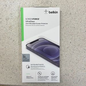 Unopened Belkin ScreenForce Ultra Glass IPhone 12/IPhone 12 Pro Screen Protector